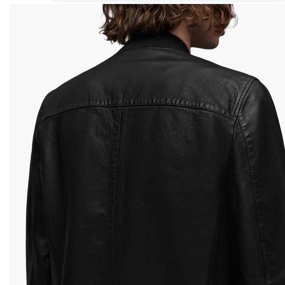 Men's Black Leather Jacket - Picture 3 of 3